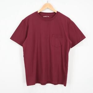 American Giant Men's Short Sleeve Pocket Tee Pomegranate Size Medium NWOT